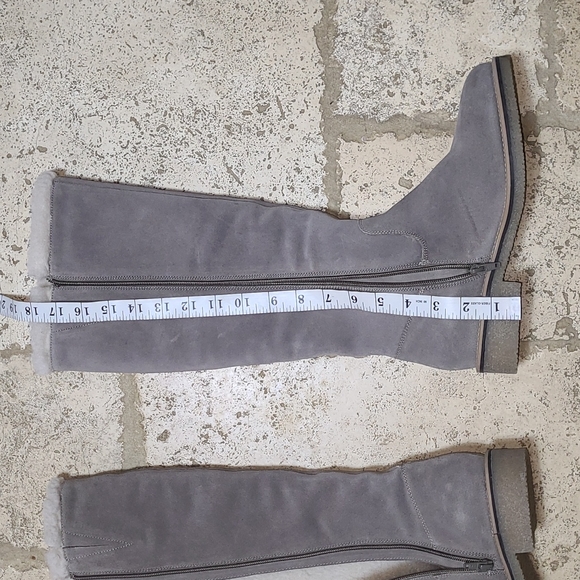 Anthropologie Liendo by Seychelles Gray Suede Tall Boots Size 9 - Picture 10 of 12